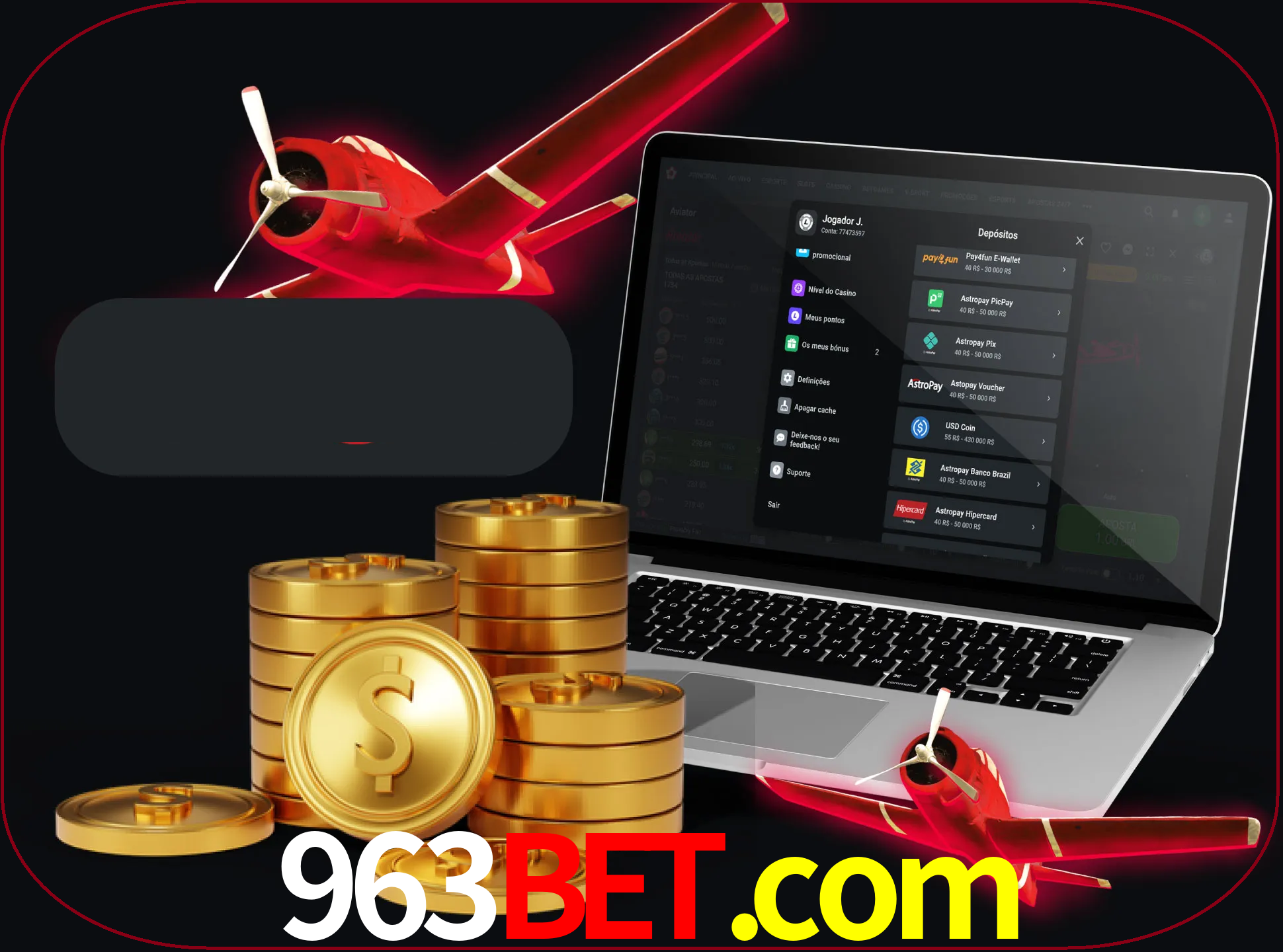 Você pode sacar seu dinheiro com qualquer um dos métodos de pagamento mais populares no Brasil.