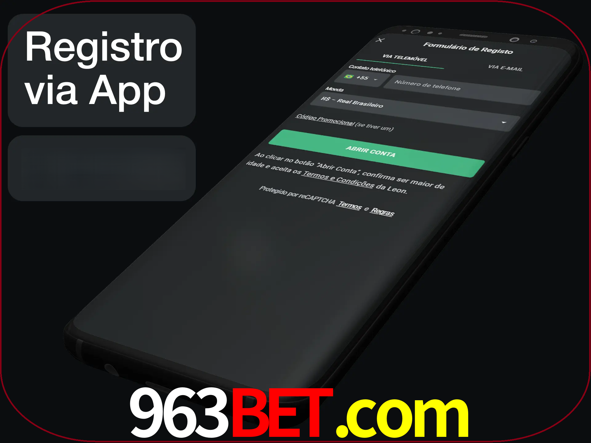 Registre-se quiclly em LeonBet usando o aplicativo.